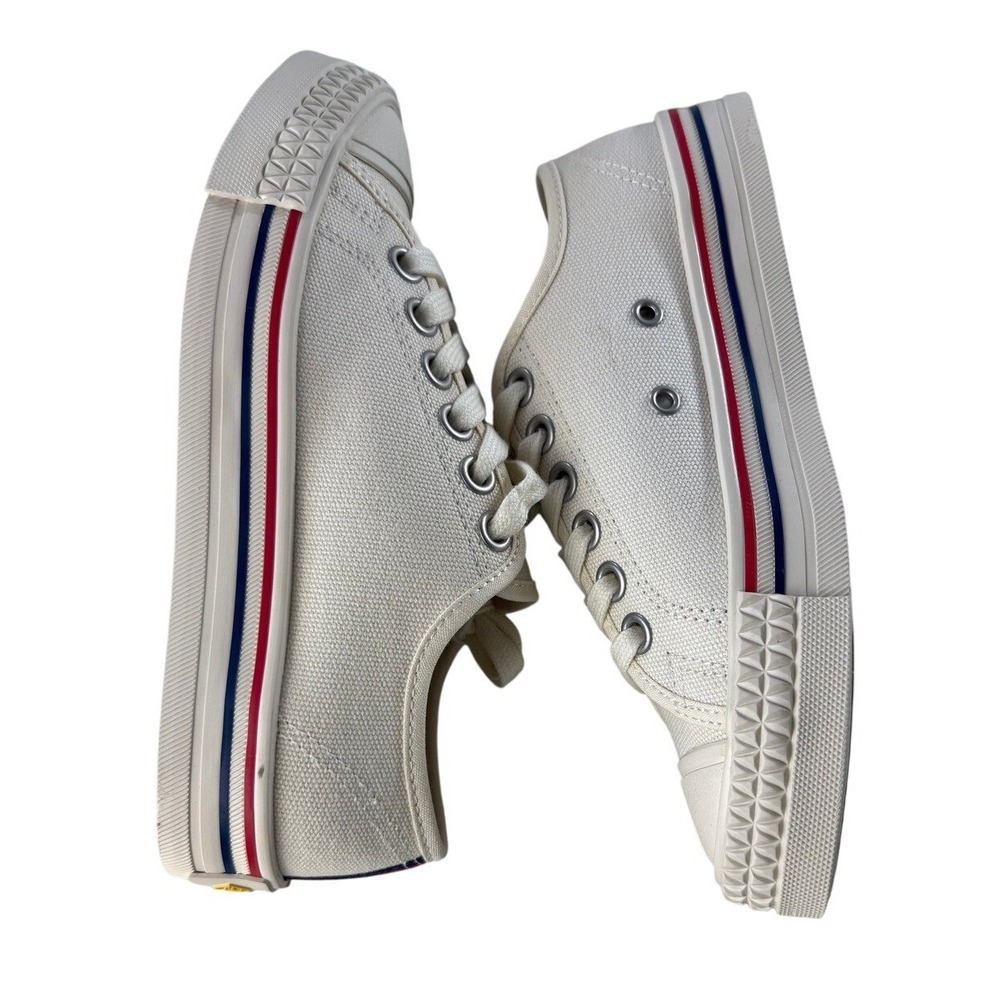 Mitchell & Ness x Hood Rockets Cream Canvas Low Sneakers Womens 6 Youth 4 NEW